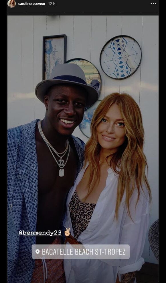 Caroline Receveur et le footballeur Benjamin Mendy à Saint-Tropez - Instagram, 7 août 2018