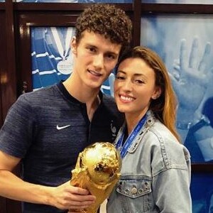 Rachel legrain-Trapani et Benjamin Pavard après la victoire de l'équipe de France à la Coupe du monde 2018 - Instagram - 15 juillet 2018