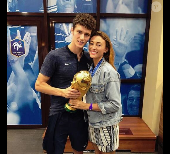 Rachel legrain-Trapani et Benjamin Pavard après la victoire de l'équipe de France à la Coupe du monde 2018 - Instagram - 15 juillet 2018