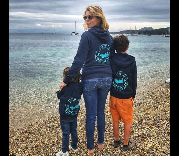 Sylvie Tellier avec ses enfants, Oscar et Margaux - Instagram, 2018
