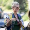 Semi-exclusif - Laeticia Hallyday et son amie Christina vont rejoindre des amies dans une villa avant d'aller dejeuner à Beverly Hills le 20 juin 2018.