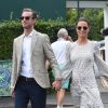 Pippa Middleton et son mari James Matthews à Wimbledon à Londres, le 13 juillet 2018.