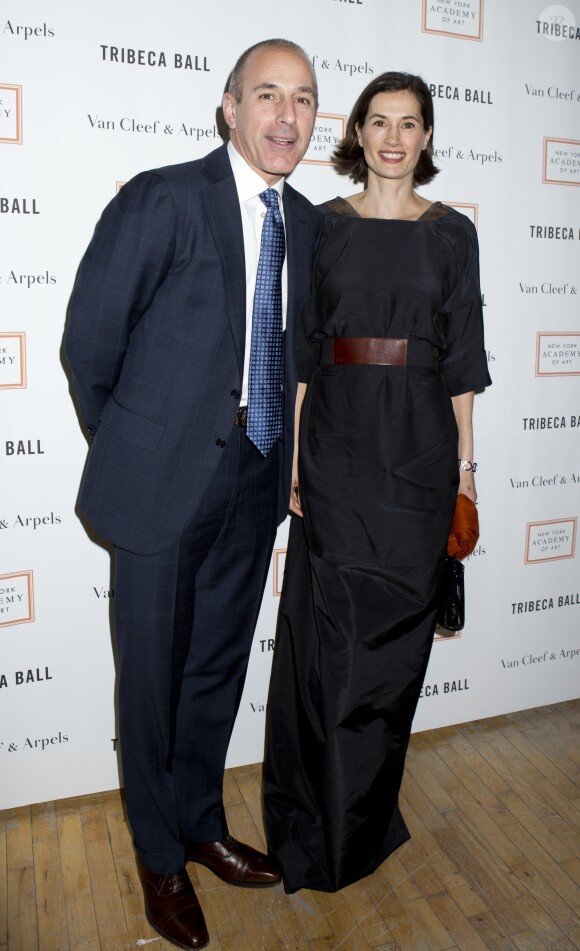Matt Lauer et sa femme Annette à New York en 2013 lors du Tribeca Ball.