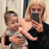Kylie Jenner et sa fille Stormi. 14 août 2018.