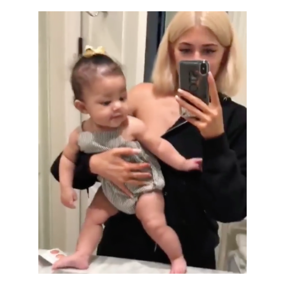 Kylie Jenner et sa fille Stormi. 14 août 2018.