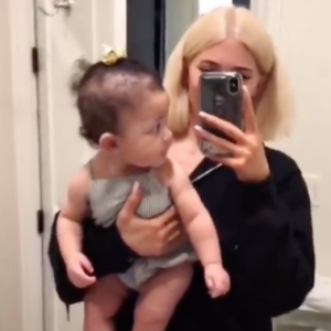 Kylie Jenner et sa fille Stormi. 14 août 2018.