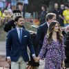 La princesse Sofia et le prince Carl Philip de Suède le 14 juillet 2018 à Borgholm lors du 41e anniversaire de la princesse Victoria.