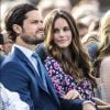 La princesse Sofia et le prince Carl Philip de Suède le 14 juillet 2018 à Borgholm lors du 41e anniversaire de la princesse Victoria.