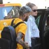 Gigi Hadid sort de son domicile en compagnie de son compagnon Zayn Malik à New York, le 19 juillet 2018  Gigi Hadid and Zayn Malik head out to spend their day together. The duo are seen leaving an apartment as they hop into their ride, both of them looking trendy for the occasion. 19th july 201819/07/2018 - New York