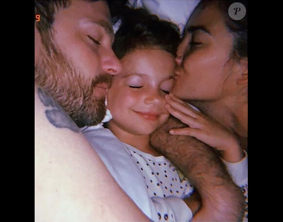 Caleb Followill, Lily Aldridge et leur fille Dixie. Juin 2018.