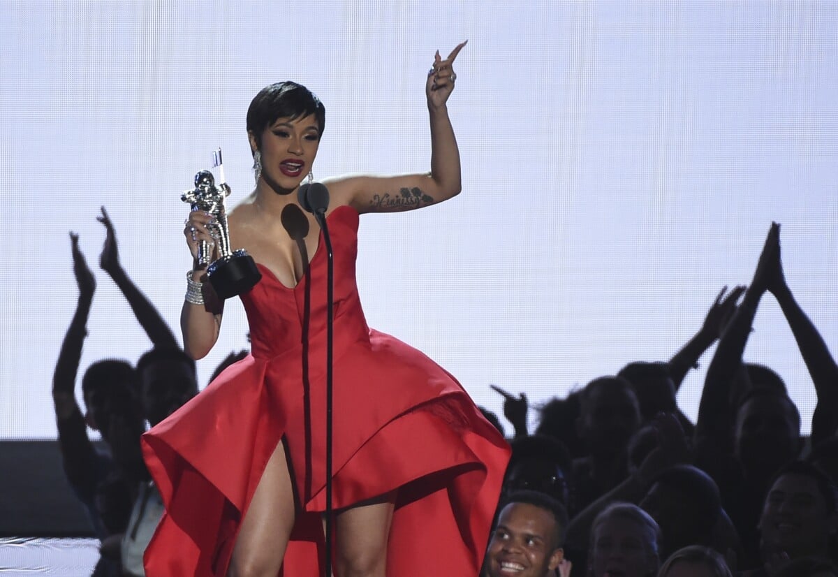 Vidéo Cardi B aux MTV Video Music Awards 2018 à New York, le 20 août