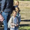 La princesse Estelle de Suède, accompagnée par ses parents la princesse héritière Victoria de Suède et le prince Daniel, a fait sa rentrée en classe pré-scolaire au Campus Manilla à Stockholm le 21 août 2018.