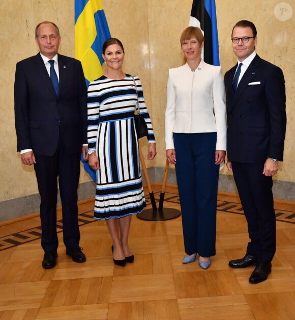La princesse héritière Victoria de Suède et le prince Daniel en visite officielle en Estonie le 19 août 2018 pour le centenaire de l'indépendance du pays.