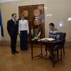 La princesse héritière Victoria de Suède et le prince Daniel en visite officielle en Estonie le 19 août 2018 pour le centenaire de l'indépendance du pays.