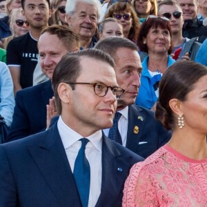 La princesse héritière Victoria de Suède et le prince Daniel en visite officielle en Estonie le 19 août 2018 pour le centenaire de l'indépendance du pays.