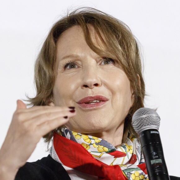 Nathalie Baye lors d'une conférence de presse pour le film "Moka" et le court-métrage "Thomas" au Festival du film Français au Japon le 23 juin 2018  June 23, 2018 - Yokohama, Japan - French actress Nathalie Baye speaks during a talk show for the film ''Moka'' and the short film ''Thomas'' during the Festival du Film Francais au Japon 2018 in Yokohama, Japan. After the screening of the film ''Moka'' and the short film ''Thomas'' Baye answered questions from the media and fans as a part of the Festival du Film Francais au Japon 2018 held until June 24. (Credit Image: © Rodrigo Reyes Marin/via ZUMA Wire via ZUMA Wire)23/06/2018 - 