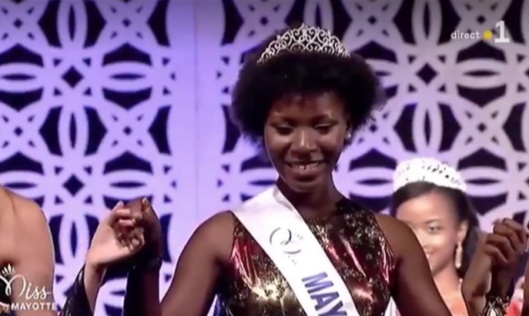 Ousna Attoumani élue Miss Mayotte 2018, le 24 août 2018.