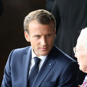 Le président Emmanuel Macron et sa épouse Brigitte Macron ont assisté à la la réception de retour offerte en l'honneur de Sa Majesté la reine Margrethe II de Danemark sur le parvis du théâtre royal de Copenhague, le 29 août 2018. © Ludovic Marin / Pool / Bestimage