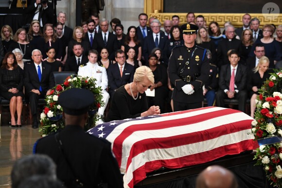 La famille de John MCain lors de l'hommage national organisé en la mémoire du sénateur au Capitole à Washington le 31 août 2018