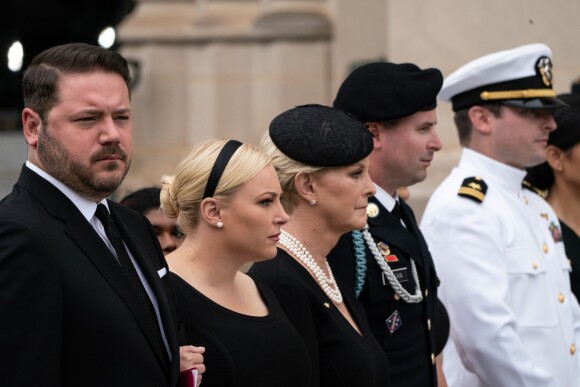 La famille de John McCain lors de ses funérailles à Washington lors du service commémoratif organisée à Washigton le 1er septembre 2018