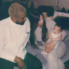 Kanye West, Kim Kardashian et leur fille Chicago. Avril 2018.