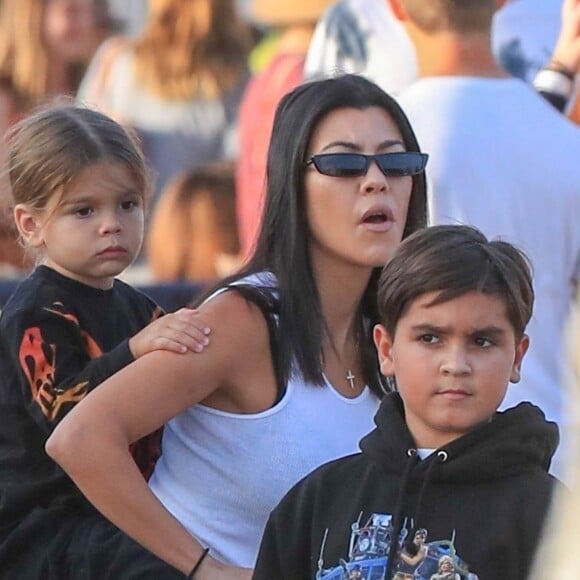 Kourtney Kardashian a été aperçue avec ses enfants Mason et Reign au parc d'attraction Malibu Chill Cook-Off à Malibu, le 1er septembre 2018.