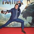 Laurent Maistret (vainqueur de l'édition 2014 de Koh-Lanta) - Projection du nouveau Marvel "Black Panther" au cinéma Grand Rex à Paris, France, le 7 février 2018. © Gorassini-Guirec/Bestimage