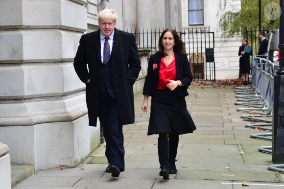 Boris Johnson et sa femme Marina Wheeler - Cérémonie du souvenir durant le "Remembrance Day" au Cénotaphe de Whitehall à Londres, le 8 novembre 2015.