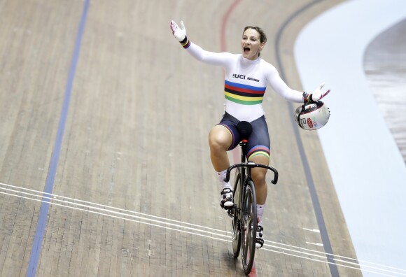 Kristina Vogel en novembre 2017 lors des championnats du monde de cyclisme sur piste à Manchester.