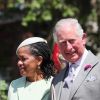Doria Ragland, la mère de Meghan Markle, avec le prince Charles lors du mariage de Meghan et du prince Harry le 19 mai 2018 à Windsor.