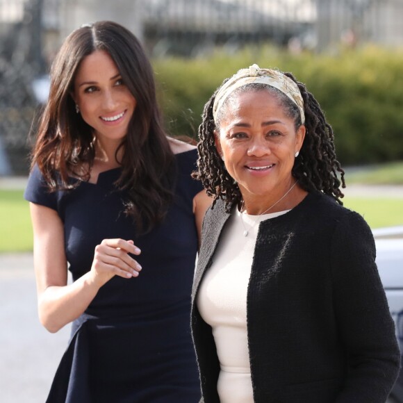 Meghan Markle et sa mère Doria Ragland à l'hôtel Cliveden House près de Windsor le 18 mai 2018, à la veille du mariage de Meghan avec le prince Harry.