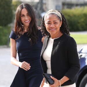 Meghan Markle et sa mère Doria Ragland à l'hôtel Cliveden House près de Windsor le 18 mai 2018, à la veille du mariage de Meghan avec le prince Harry.