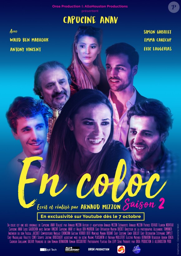 L'affiche officielle de la saison 2 d'"En Coloc", la web-série de Capucine Anav.