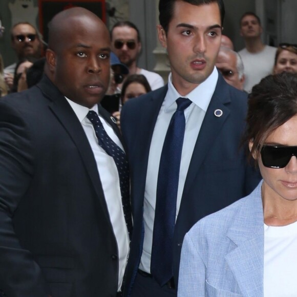 Victoria Beckham est allée déjeuner en famille au restaurant Balthazar à New York lors de la Fashion Week à New York, le 10 septembre 2017.