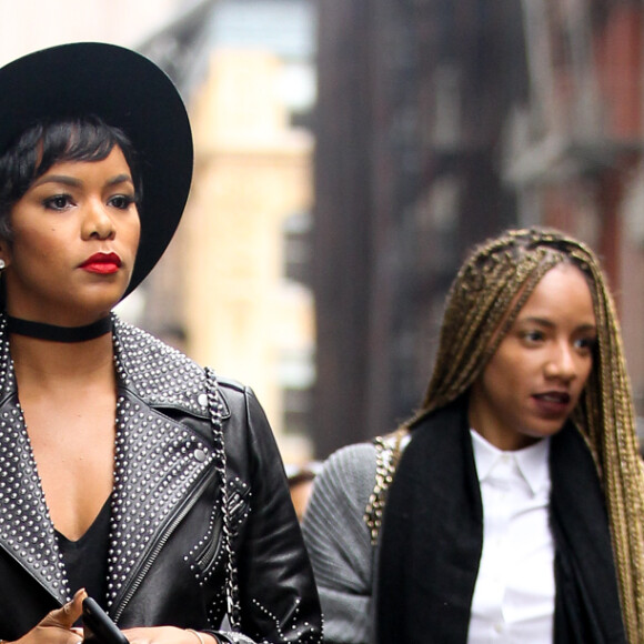 Letoya Luckett in thigh-baring distressed denim seen out in Soho, New York City, NY, USA on May 8, 2017. Photo by Freddie Baez/Startraks/ABACAPRESS.COM09/05/2017 - New York City