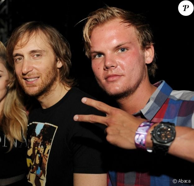 Justice, Madonna, David Guetta, Avicii lors de l'édition 2012 de l'Ultra Music Festival à Miami le 24 mars 2012.