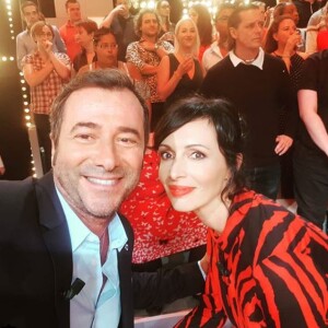 Bernard Montiel avec Géraldine Maillet sur le plateau de "Touche pas à mon poste" le 10 septembre 2018.