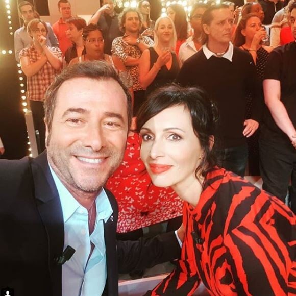 Bernard Montiel avec Géraldine Maillet sur le plateau de "Touche pas à mon poste" le 10 septembre 2018.