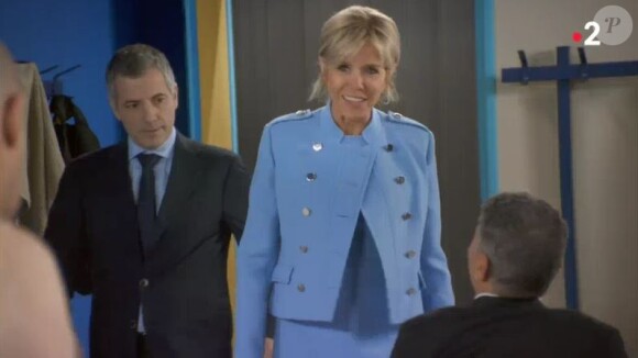 Brigitte Macron dans la série Vestiaires, sur France 2, le 15 septembre 2018