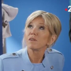 Brigitte Macron dans la série Vestiaires, sur France 2, le 15 septembre 2018