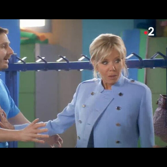 Brigitte Macron dans la série Vestiaires, sur France 2, le 15 septembre 2018