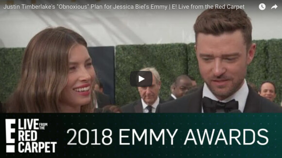 Justin Timberlake et Jessica Biel aux Emmy Awards, le 17 septembre 2018.