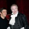 Jean Piat et Stéphane Hillel au filage de la pièce "Amadeus" au Théâtre de Paris en 2005
