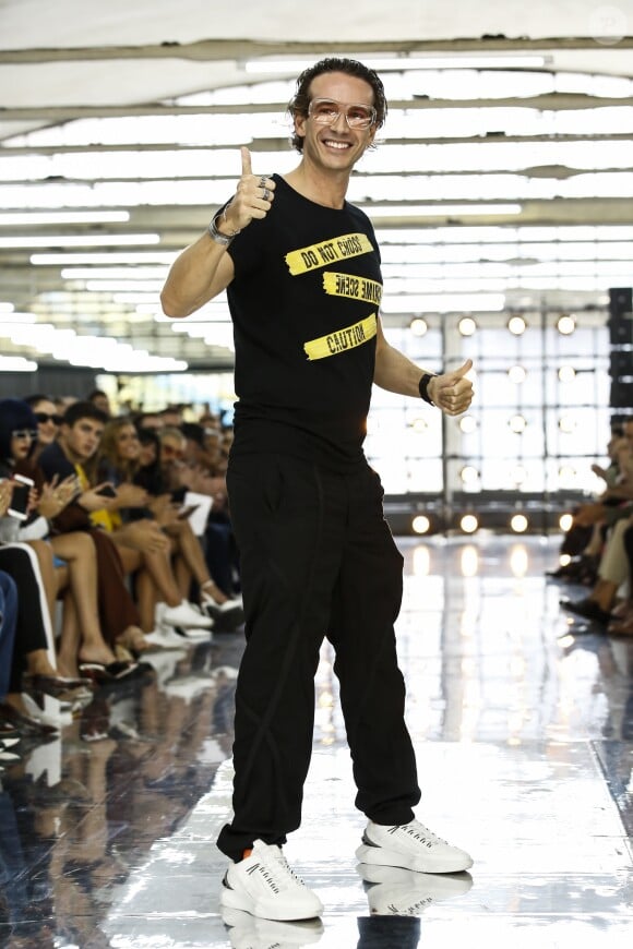 Le créateur de mode Manuel Facchini - Défilé Byblos, printemps-été 2019 à Milan, le 19 septembre 2018.