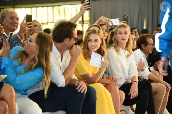 Ornella Muti, Alessandro Preziosi, Eva Riccobono - Défilé "Byblos" lors de la fashion week de Milan le 19 septembre 2018.