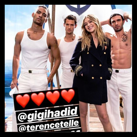 Terence Telle (DALS 9) pose pour la campagne de Tommy Hilfiger au côté de Gigi Hadid - Instagram, 2018
