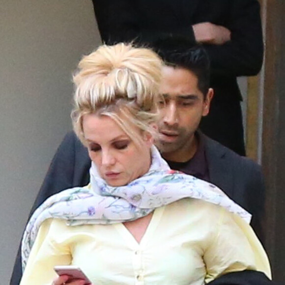 Exclusif - Britney Spears sort de son hôtel parisien pour se rendre à l'Accorhotels Arena le 28 août 2018.