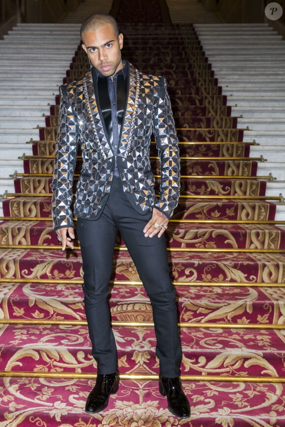 Vic Mensa au défilé Balmain PAP femme printemps / été 2019 à l'hôtel de ville de Paris le 28 septembre 2018. © Olivier Borde / Bestimage
