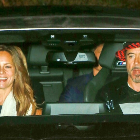 Robert Downey Jr et sa femme Susan Downey - Les invités à la sortie du mariage de Gwyneth Paltrow et Brad Falchuk dans Les Hamptons au nord-est de l'île de Long Island dans l'État de New York, le 29 septembre 2018
