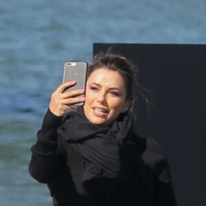 Eva Longoria en répétition pour le défilé l'Oréal Paris 2018 sur la Seine le 30 septembre 2018. © CVS / Veeren / Bestimage